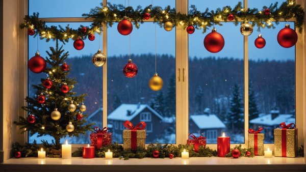 Décoration de noël : des idées pour les rebords de fenêtres